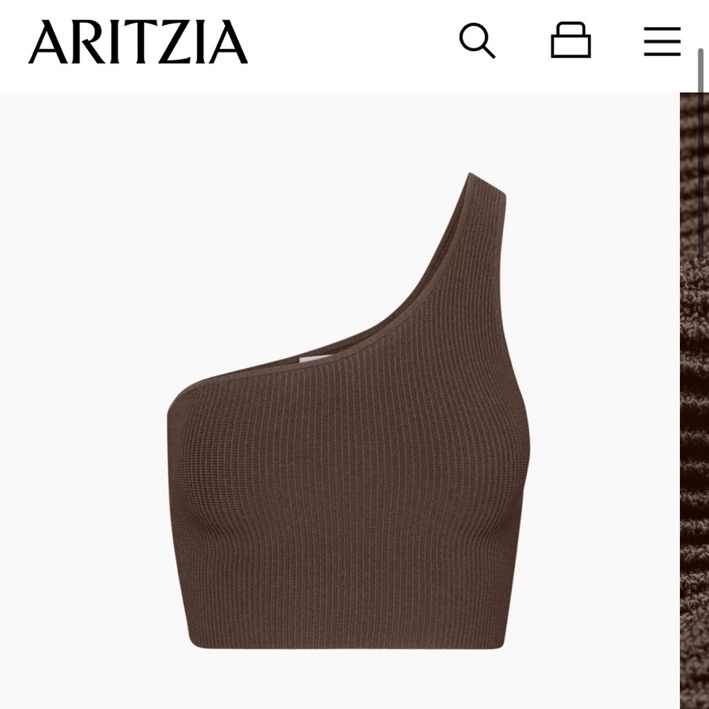 Aritzia Sculpt Knit One Shoulder Cropped Tank